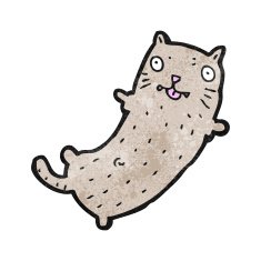 funny cartoon cat N144