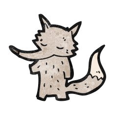 Cartoon Wolf N109