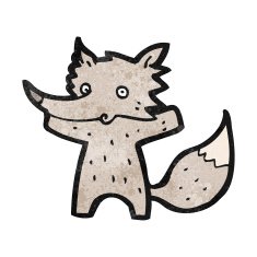Cartoon Wolf N111