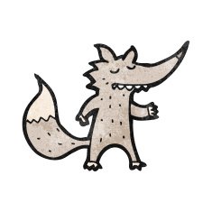 Cartoon Wolf N114