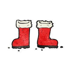 cartoon santa claus boots N3