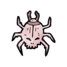 spooky skull beetle cartoon N2