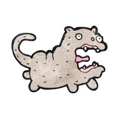 funny cartoon cat N145