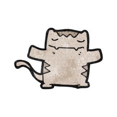 funny cartoon cat N151