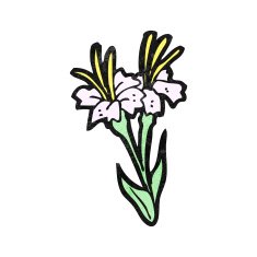 cartoon flower N494