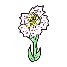cartoon flower N498