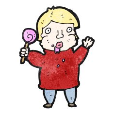 cartoon greedy boy N4