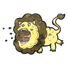 Cartoon Lion Roaring N13