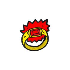 Cartoon Ruby Ring N14