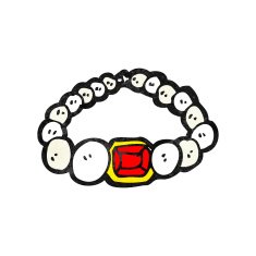 Cartoon Pearl Necklace N5