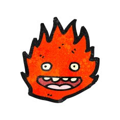 cartoon burning fire N3