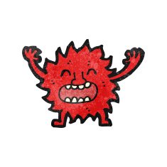 cartoon little furry monster N7