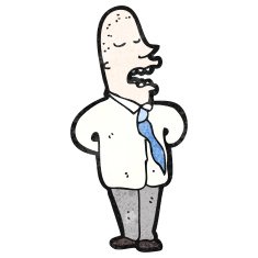 cartoon bald office guy N3