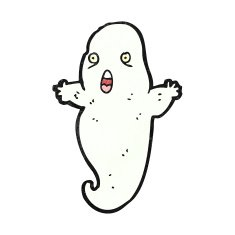 cartoon spooky ghost N104