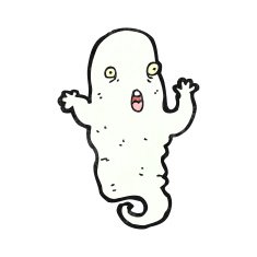 cartoon spooky ghost N105