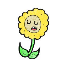 cartoon flower N499