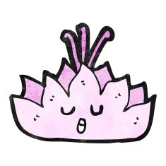 cartoon lotus flower N7