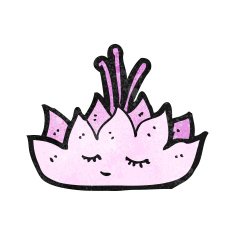 cartoon lotus flower N8