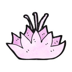 cartoon lotus flower N9