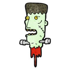 Cartoon Zombie Head N18
