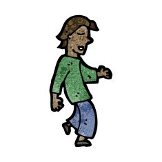cartoon walking man N3