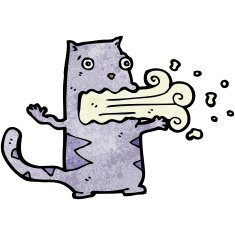 cartoon belching cat N8