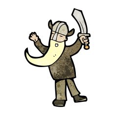 cartoon viking man N11