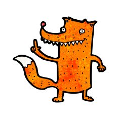 funny cartoon fox N19