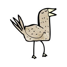 Cartoon Bird N416