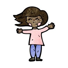 cartoon happy person N37
