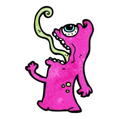 cartoon crazy monster N38