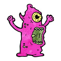 cartoon crazy monster N39