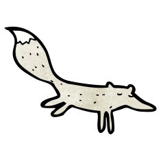 cartoon little wolf N73