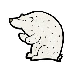 Cartoon Polar Bear N113