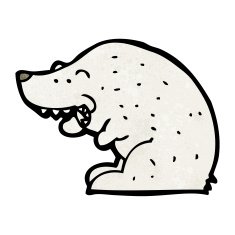 Cartoon Polar Bear N114