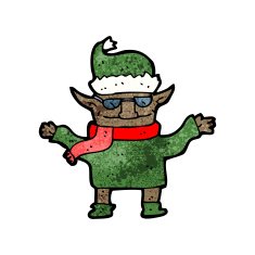 Cartoon Christmas Elf N94