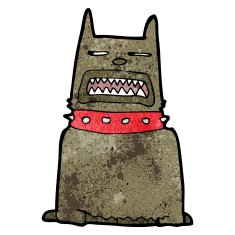 cartoon angry dog N4