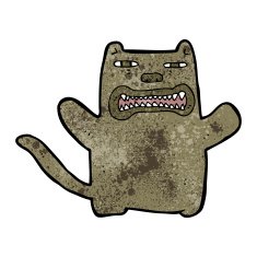 cartoon angry dog N5