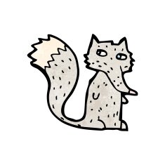 cartoon little wolf N75