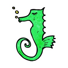 Cartoon Sea Horse N34