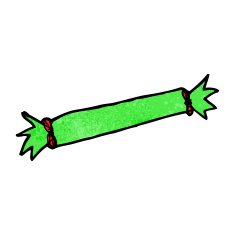 child's drawing of a chirstmas cracker