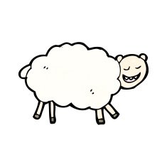 child's drawing of a sheep N2