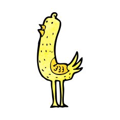 funny cartoon bird N192