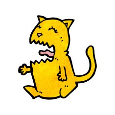 angry cartoon cat N8