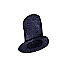 cartoon old top hat N21