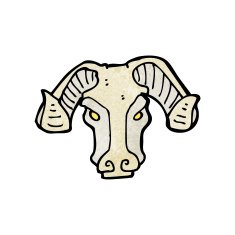 cartoon ram's head