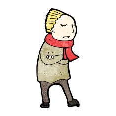 cartoon man in scarf N9