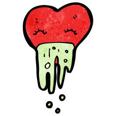 cartoon love sick heart N4