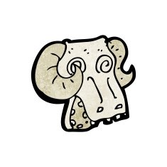 spooky ram skull cartoon N8