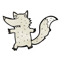 Cartoon Wolf N118